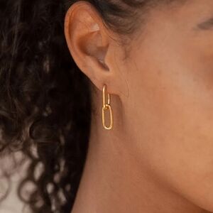 18 KT Gold Over Titanium Hoop Earrings